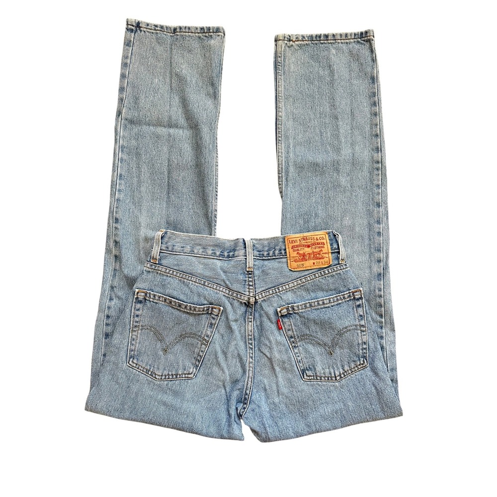 Vintage Levis 505 Regular Fit Light Wash Jeans 29x34 Streetwear Retro